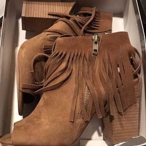 Ladies open toe, open heel boot